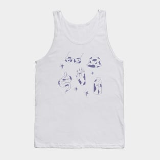 Cow print sticker set Purple Tank Top